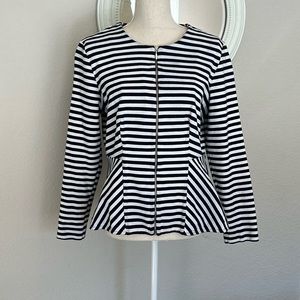 Alex Marie Peplum Navy/White Jacket
